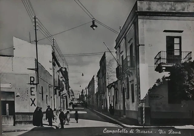 CAMPOBELLO DI MAZARA ( TRAPANI ) Via Roma , vg 1957 f.g. Aninata e  Bella