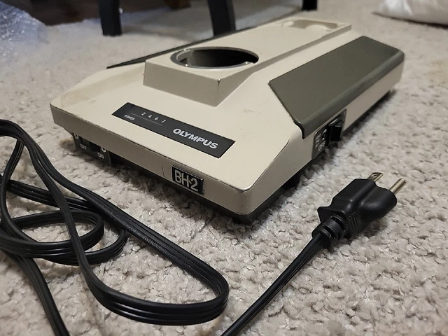 Olympus BH-2 Base Fits BHT BHTU Powers On W/Cord + Light Preset Button!