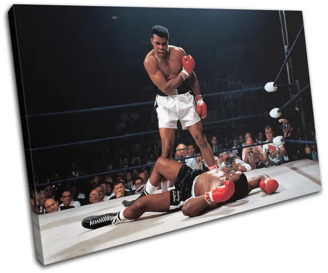 Muhammad Ali Boxing Sonny Liston Sports SINGLE CANVAS WALL ART Picture Print