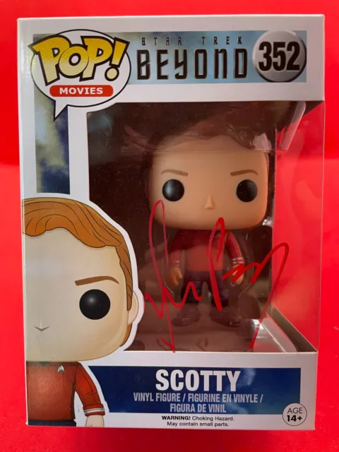 SIMON PEGG signed Autogramm Funko Pop STAR TREK in Person autograph ACOA