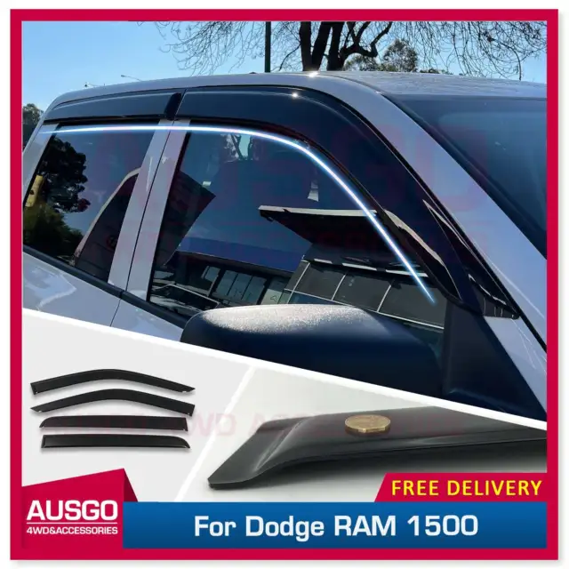 AUSGO Luxury Weather Shields for Dodge RAM 1500 DS Series Crew Cab 2017-2022