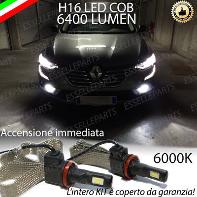ELT LAMPADE FENDINEBBIA H11 LED COB CANBUS RENAULT GRAND SCENIC 6000K BIANCO 