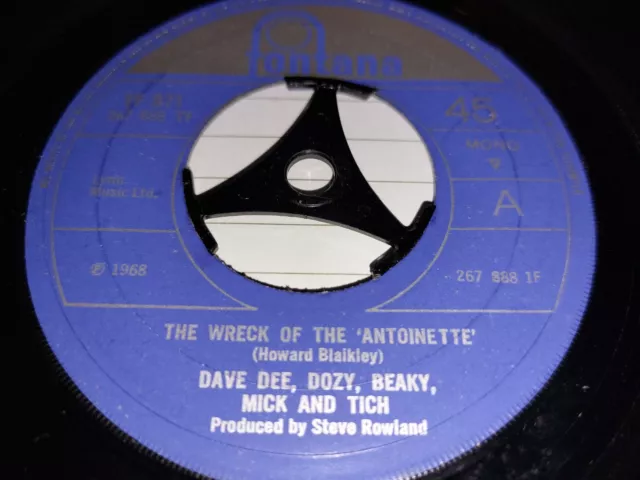 Dave Dee, Dozy, Beaky, Mick & Tich * Das Wrack Der Antionette * 7 Zoll Single