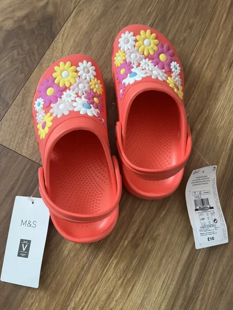 New marks and spencer Pink Girls Clog Peppa Pig Size 2