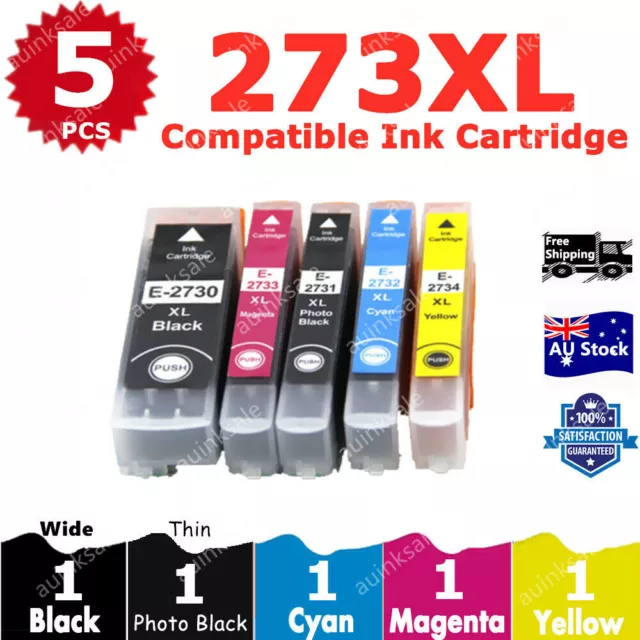 5X Non-OEM 273XL 273 Ink Cartridge for Epson XP600 XP700 XP620 XP520 XP510 XP610