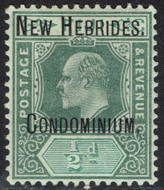 New Hebrides 1908 Kevii ½D Wmk Crown Ca