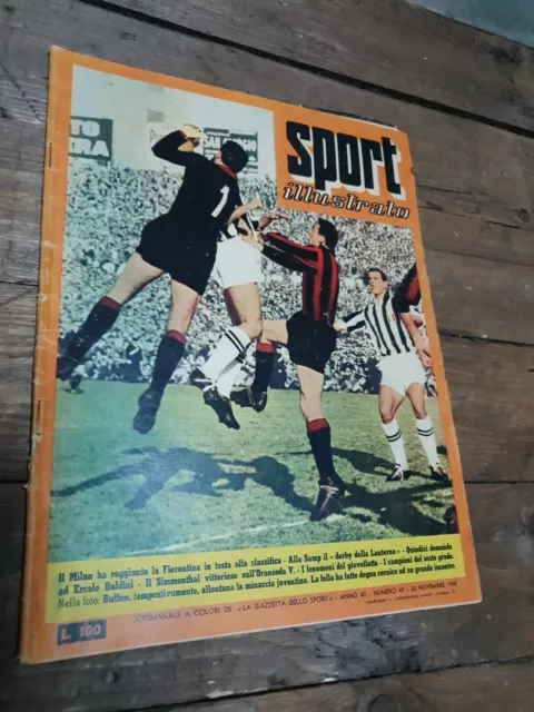 Rivista Sport Illustrato Anno 47, N47 -20 Novembre 1958-Collezionismo-Storia-