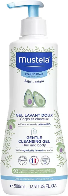 Mustela Gentle Cleansing Gel 500ml With Avocado Extract -Suitable from Birth 2