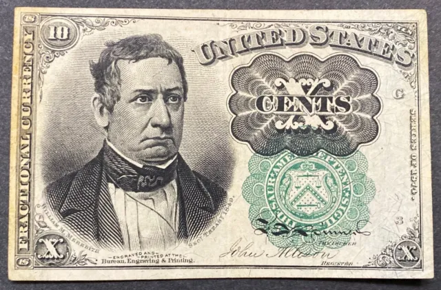 *Nice* 10-Cent 5Th Issue "Green Seal" Fractional Banknote Au