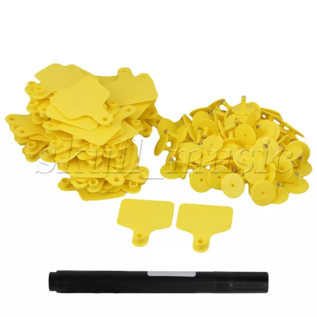 Cow Cattle Blank Large Livestock Ear Tag With Yellow Color Pack Of 100