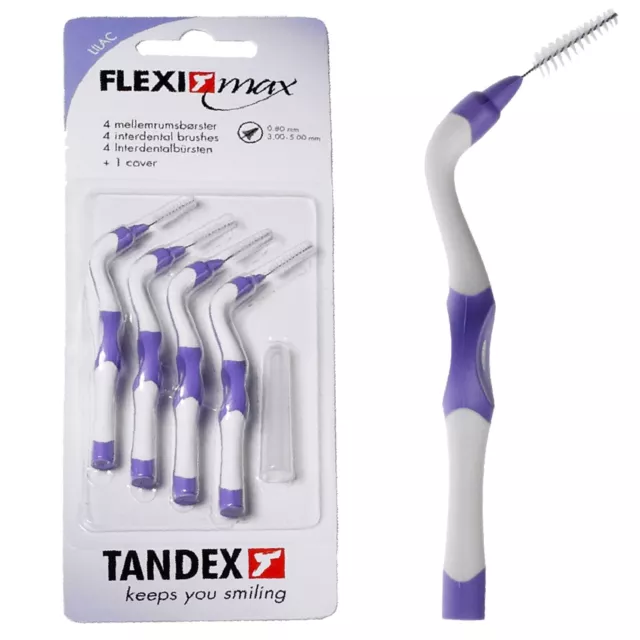 Tandex Flexi max Interdentalbürsten: lila, x-fine konisch, Ø 0,8 mm