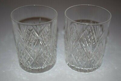 American Brilliant Period ABP Cut Glass Crystal 3.75" Whiskey Drinking Tumblers