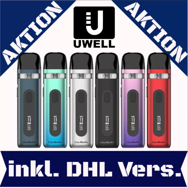 UWELL Caliburn X Pod-System 850mAh 3ml Starter-Set Display MTL RDL Zugautomatik