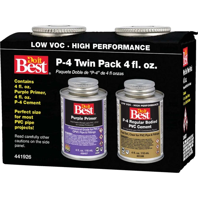 Do it Best 4 Oz. Regular Bodied Purple PVC Cement 019532 Pack of 6 SIM Supply,