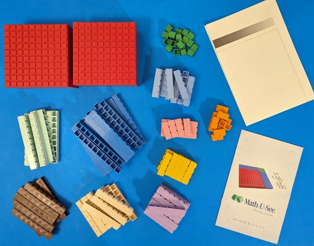 Math u see manipulatives integer block kit complete set no box