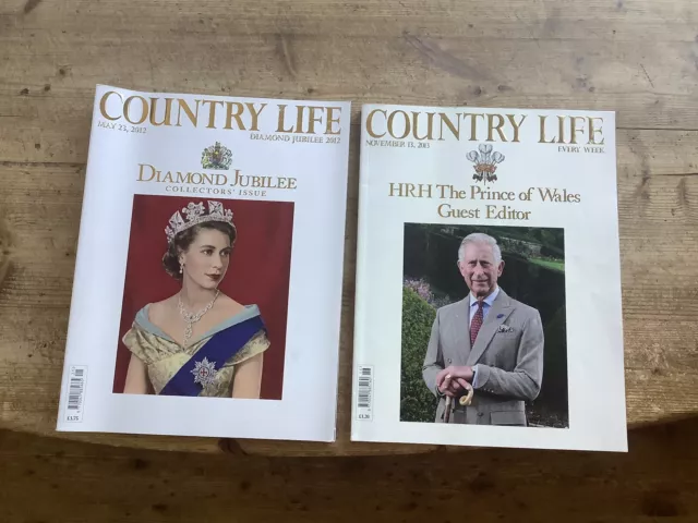 King Charles & Queen Elizabeth Country Life Mags collectors issues