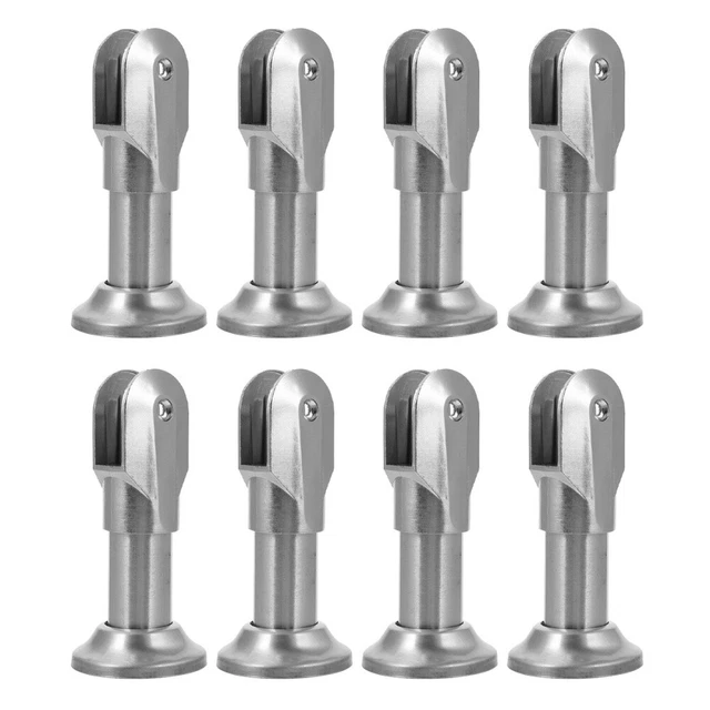 Lot De 2 Pieds De Support Pour Cloison De Salle De Bain/toilettes - En Plastique, Réglables En Hauteur