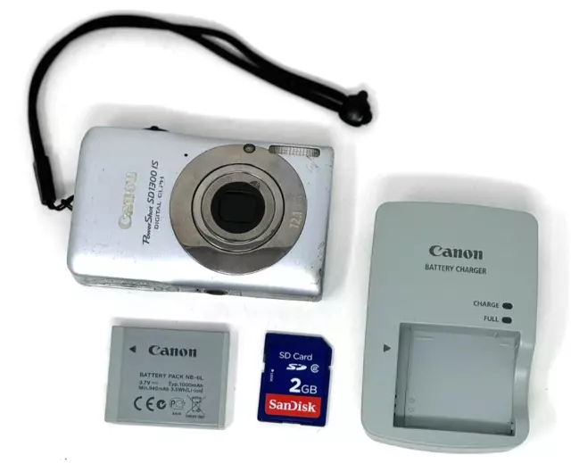 Canon PowerShot Digital ELPH SD1300 IS 12.1 MP Digital Camera 4x Zoom - Silver