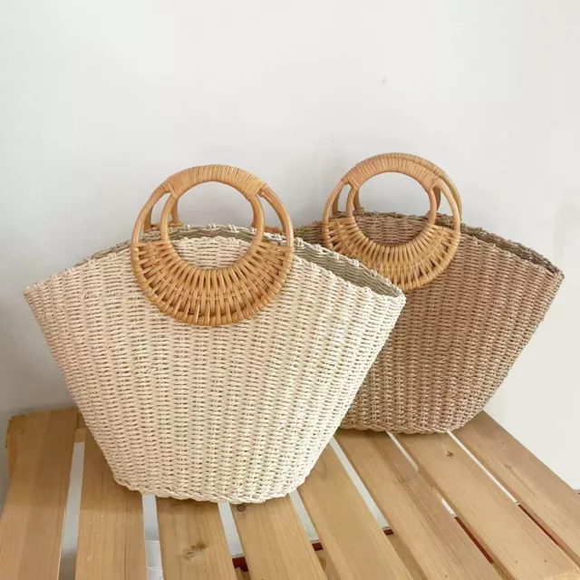 BORSA A MANO rettangolare paglia colorata estate spiaggia mare 34 x 18 cm circa EUR 8 99 PicClick IT