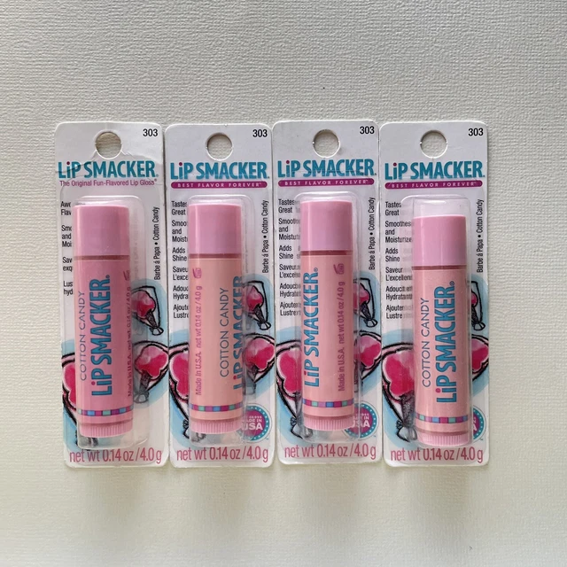 4 Bonne Bell Lip Smacker Lip Balm Cotton Candy  0.14 0z 4g SEALED USA Made