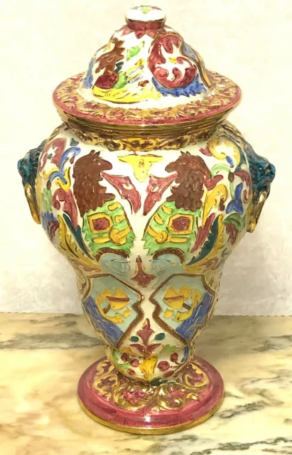 Große Chinesische Relief Handbemalte Porzellan Deckel Vase 52 cm Hoch