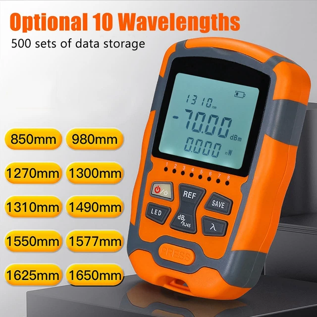Mini Optical Power Meter Portable Optical Fiber Cable Tester With LED Light SMO 2