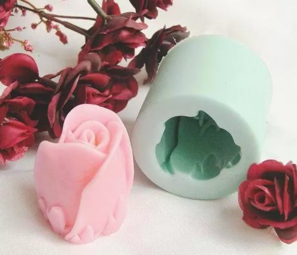 Silicone 3D Rose Soap Candle diy Mold Craft Art Handmade Soap Mould Wedding Gift 3
