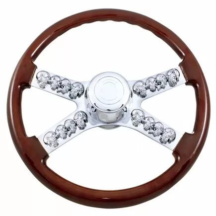 United Pacific 88128 Steering Wheel   18" Skull, With Hub, For Freightliner
