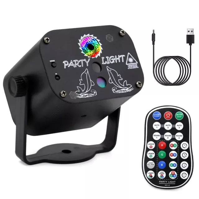 480Patterns Disco Lights RGB Laser Projector Stage Lighting KTV Club Party Light