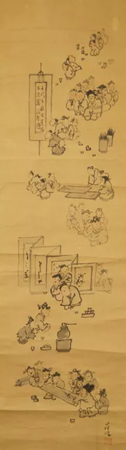 Japanisches Rollbild Bildrolle Kunst Kakemono Gemälde Malerei 5429