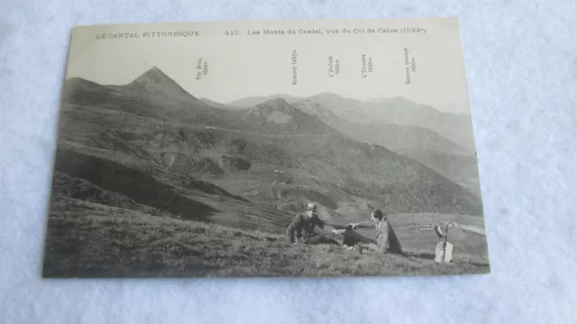 CPA postcard Le Cantal Pictoresque_ Les Monts du Cantal, seen Col de Cabre