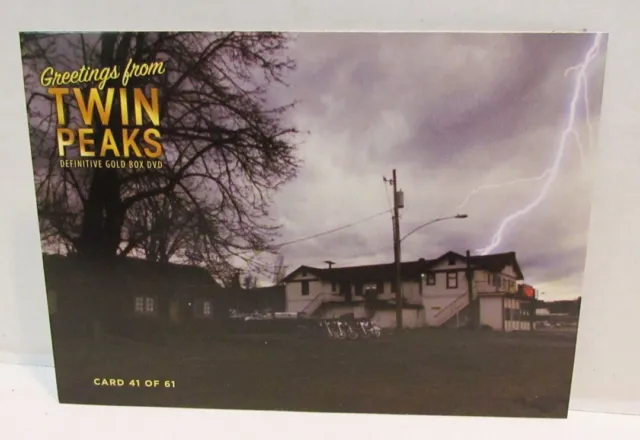 TWIN PEAKS POSTCARD #41 BOOKHOUSE LIGHTNING STORM from the GOLD BOX DVD SET