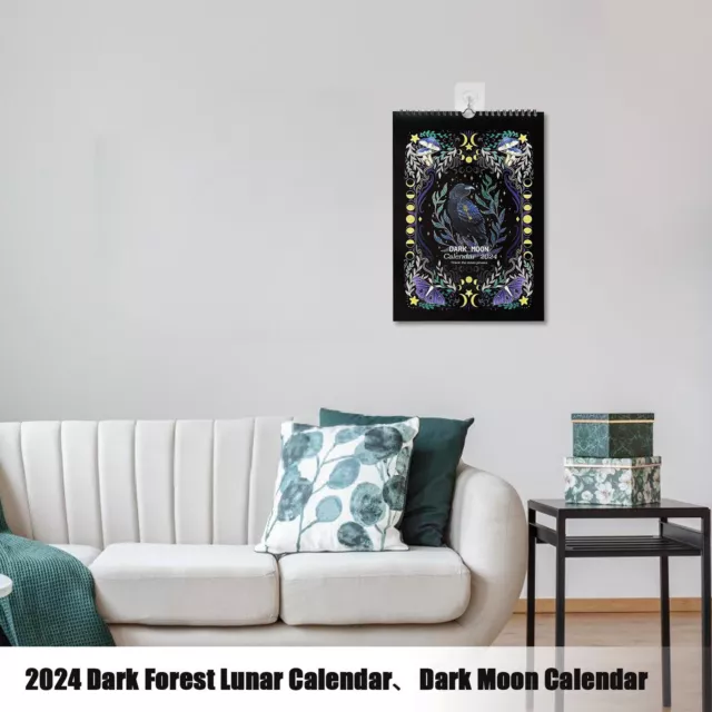 2024 WALL CALENDAR Dark Moon Calendar Month To View Calendar Hanging