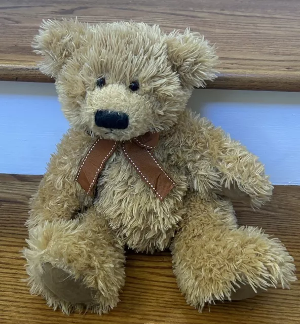 Russ Berrie Plush Teddy Bear Brawson Light Brown 14" Furry Stuffed Animal Toy