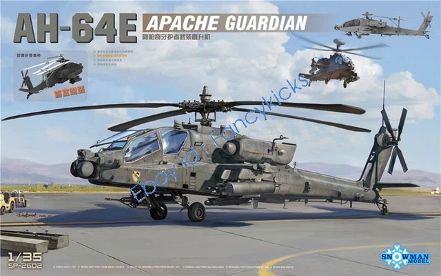 SNOWMAN MODEL SP-2602 1/35 scale  AH-64E APACHE GUARDIAN MODEL KIT