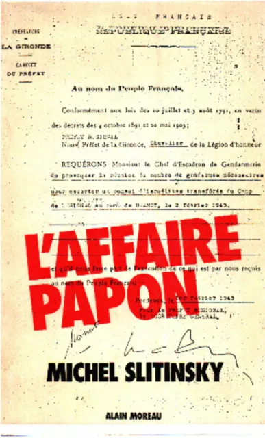 L'affaire papon | Michel Slitinsky | Bon état