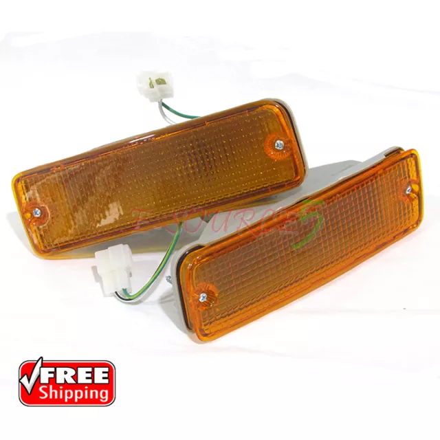 New Hilux LN85 LN106 Front Park Bumper Amber Indicator Lights Lamps PAIR