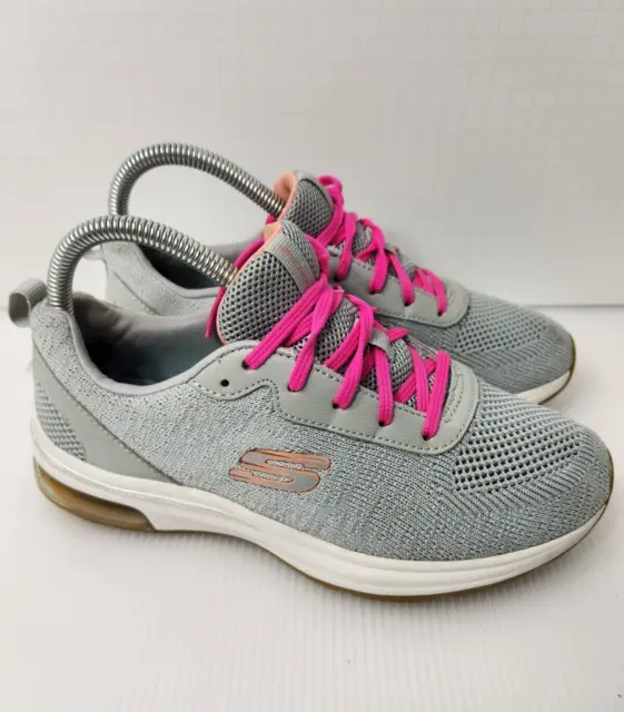 Skechers Running Shoes Womens 6.5 Gray Memory Foam Sneakers