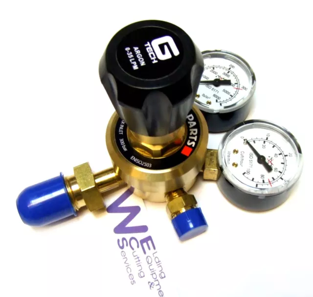 Argon / Co2 Regulator 2 gauge, Single Stage