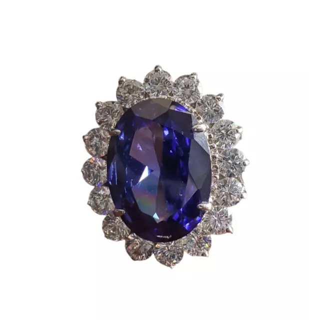 Charles Winston Bella Luce Gemstone Diamond Sterling Silver Halo Ring Nwt Charles Winston Bella Luce Gemstone Diamond Sterling Silver Halo Ring Nwt