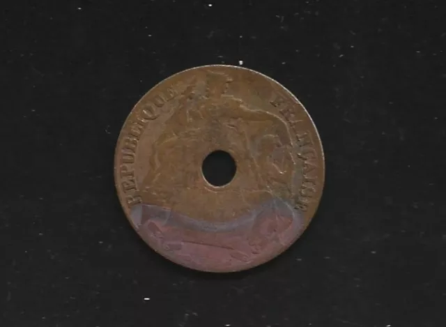 French Indo-China Coin 1 Cent #Km: 12.1 From 1922 Bronze 2