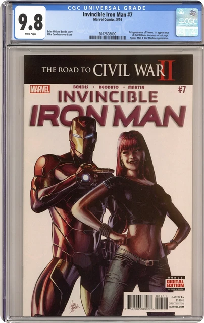 Invincible Iron Man #7A Deodato CGC 9.8 2016 2012898009 1st cameo Riri Williams