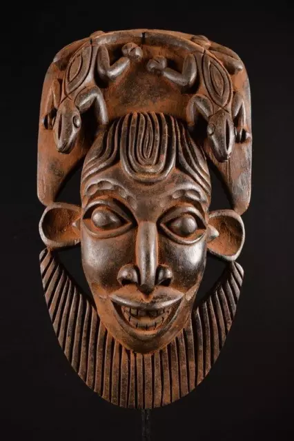 20302 Afrikanische Alte Bamileke Maske / Mask Kamerun