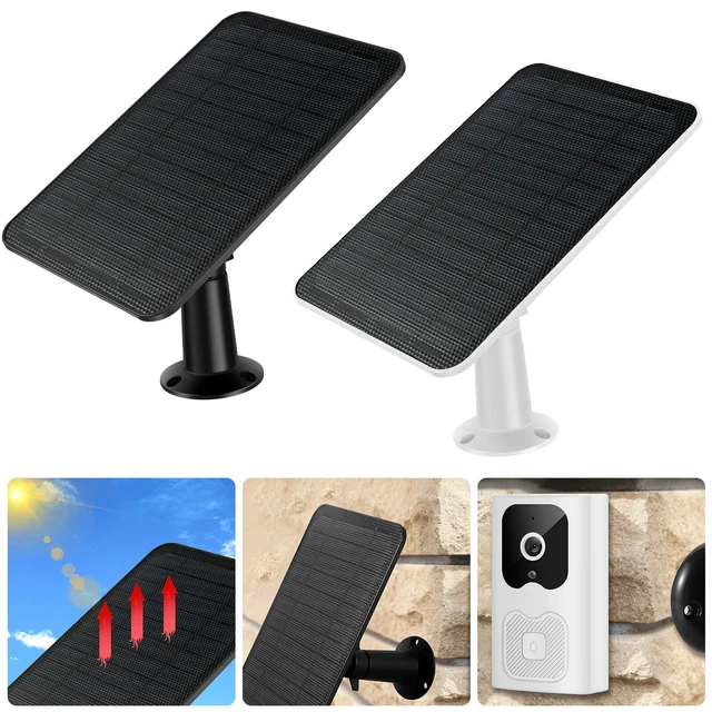 Weinsamkeit 5W Solarpanel Für Eufy Kameras - IP65 Wasserdicht Mit 3m Kabel & 3 Anschlüssen