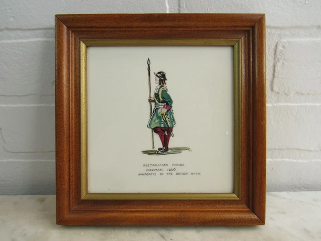 Vintage English Tile 6x6 Cries Of London Ceramic UNIFORMS OF THE BRITISH ARMY 3