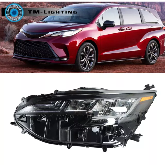 For 2021 2022 Toyota Sienna LE XLE Left Driver Side Headlight Headlamp Assembly