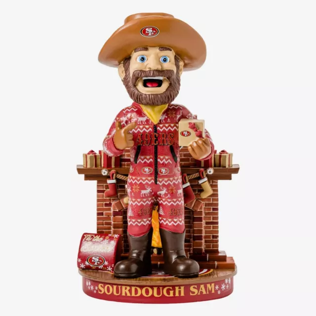 Sourdough Sam San Francisco 49ers Holiday Mascot Bobblehead NFL Football