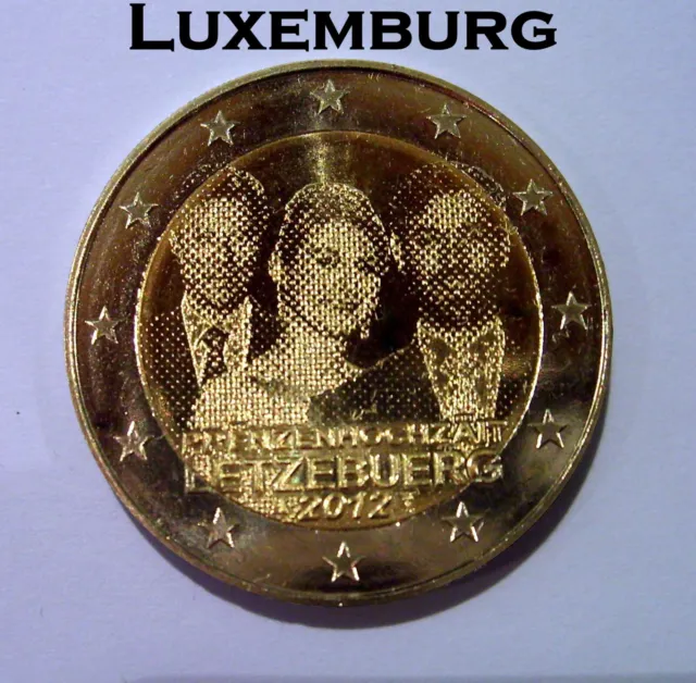2 Euro Gedenkmünze Luxemburg 2012 "Hochzeit von Guillaume mit Stéphanie"