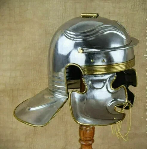 Casque Médiéval En Acier 18GA - Style Soldat Romain Centurion Ou Gaulois - Pour LARP Et Reconstitution - Modèle RR17