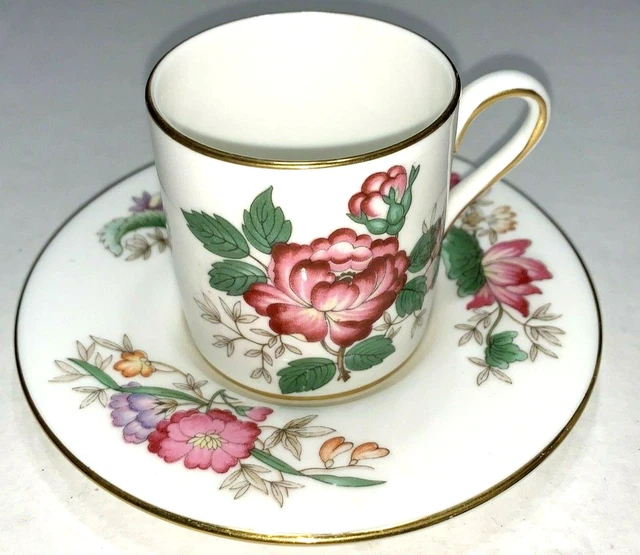 Wedgwood Bone China Demitasse Espresso Cup & Saucer England Charnwood Vintage